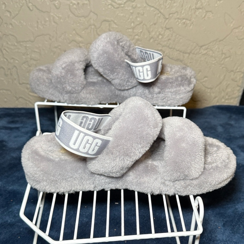 UGG Women's Oh Yeah Slide Slippers Soft Wool Amethyst Size 9 Shoes Worn Once